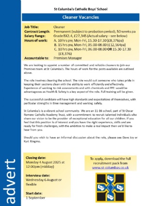 Cleaner Vacancies